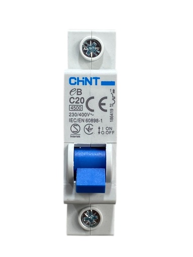 [EB-1-C20] MINI BREAKER 1X20A 4.5KACC CURVA C 110/400V 50/60HZ