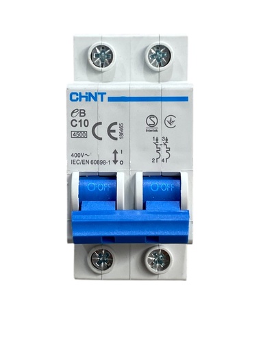 [EB-2-C10] MINI BREAKER 2X10A 4.5KACC CURVA C 110/400V 50/60HZ