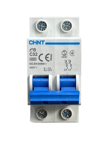 [EB-2-C32] MINI BREAKER 2X32A 4.5KACC CURVA C 110/400V 50/60HZ