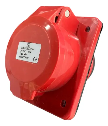 [TO0132] TOMA INDUSTRIAL HEMBRA 4PX16A(3P+T) EMBUTIR 6H 380/415V