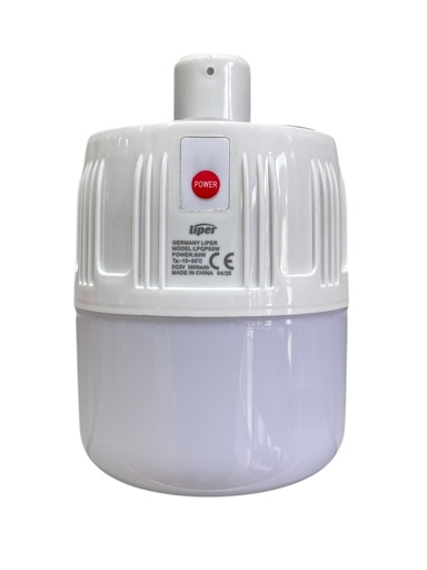 [LPQP-15H-01] BOMBILLO LED 50W RECARGABLE E27 C/USB Y PANEL SOLAR