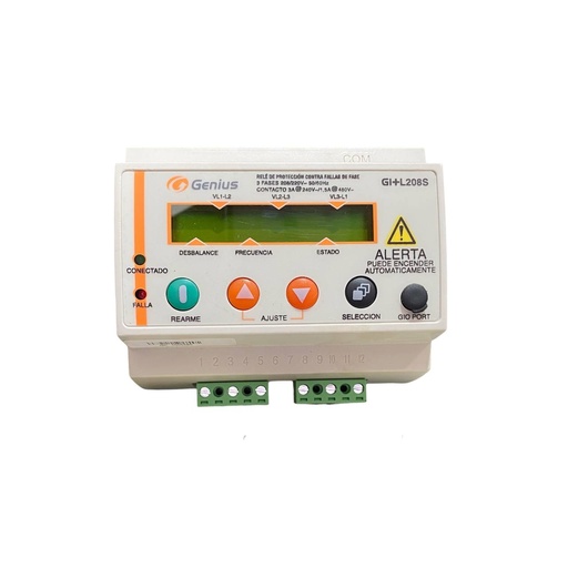 [GI+L208S] RELE DE PROTECCION CONTRA FALLAS DE FASE LINEA A LINEA PANTALLA DIGITAL GI+L208S