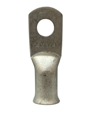 [4X1/4M6] TERMINAL ANILLO 1H P/CABLE #4AWG OJAL 1/4" COBRE ESTAÑADO CAÑON CORTO