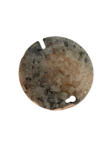 [CA030] TAPA CIEGA METALICA REDONDA 4" LISA GALVANIZADA