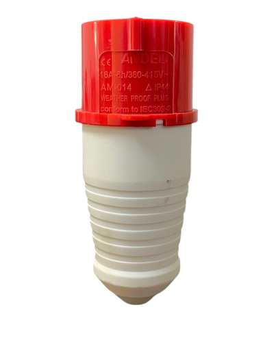 [AM-014] TOMA INDUSTRIAL MACHO 4PX16A (3P+T) 6H 380/415V IP44