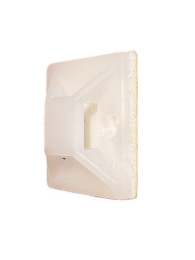[TM-25] BASE AUTOADHESIVA 25X25mm BLANCA PTE 100